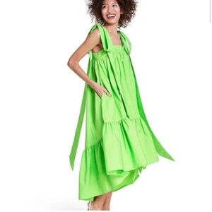 Christopher John Rogers NWT XS vibrant green dress